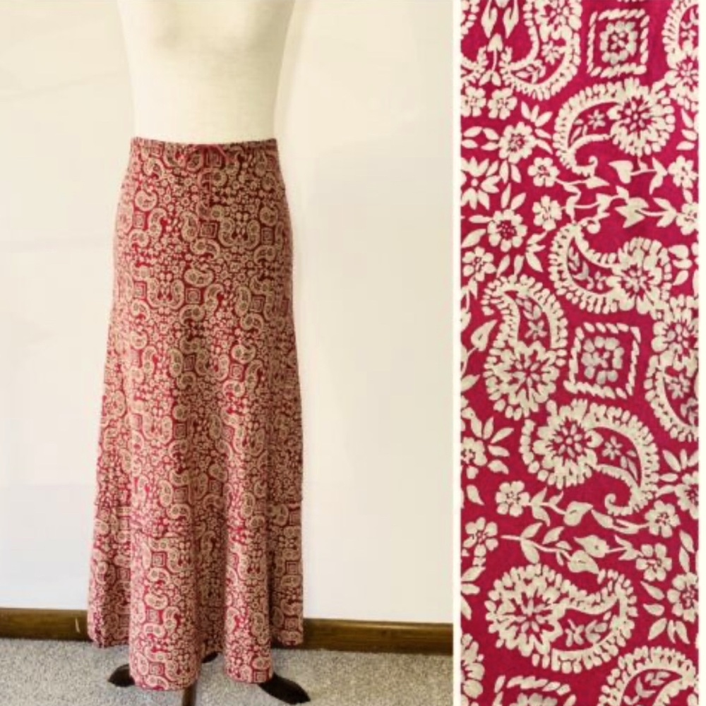 Sundance Catalog Grogram Paisley Maxi Skirt